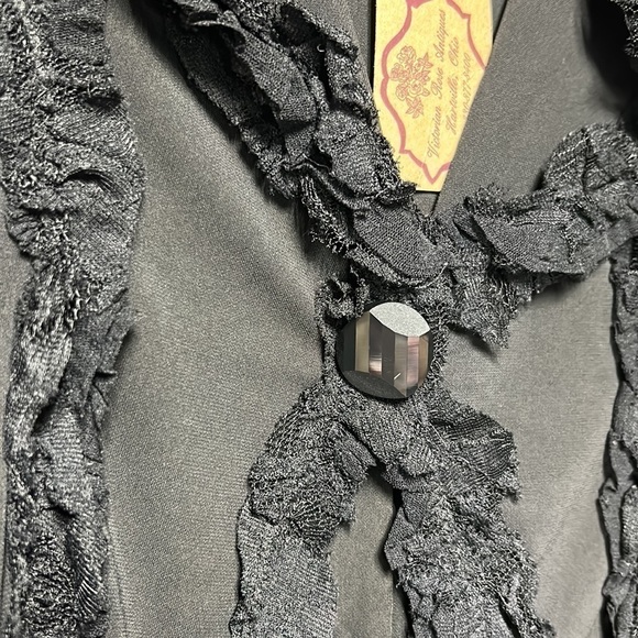 Look gold label size XS long sleeve black overlay boutique wear. NWT - Picture 3 of 15